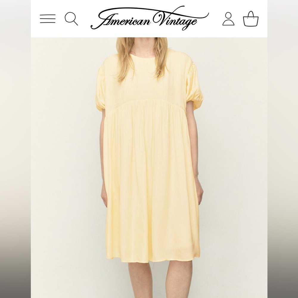 yellow american vintage dress